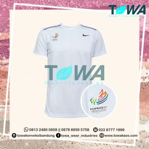 Baju Jersey Baju Event POPNAS Papua Bahan Dryfit Putih