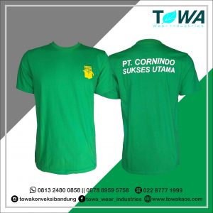 Baju Kaos Oblong Baju Seragam PT Cornindo Sukses Utama Bahan Cotton Combed