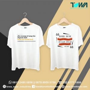 towa konveksi bahan cotton combed sablon plastisol
