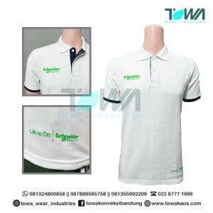 Baju Poloshirt Slimfit Putih Schneider