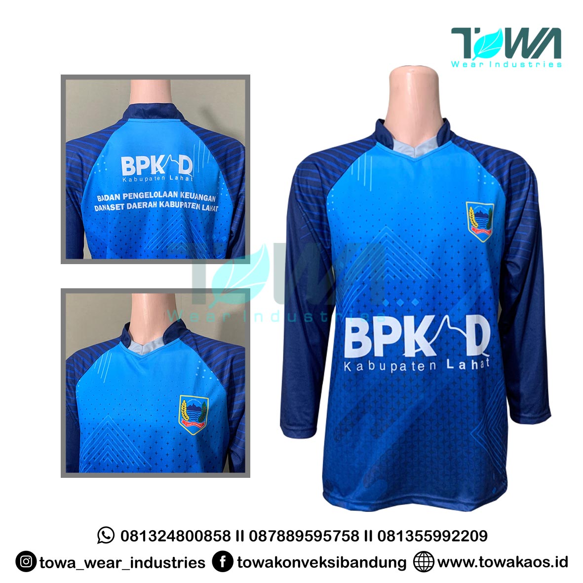 Baju Jersey Baju Event Full Printing BPKAD Lahat Bahan Drifit