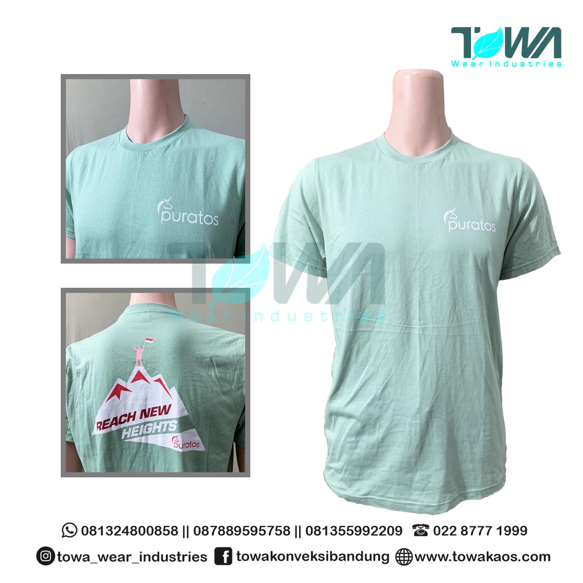 Baju Kaos Baju Event Baju Perusahaan PT. Puratos Indonesia Bahan Cotton Bamboo
