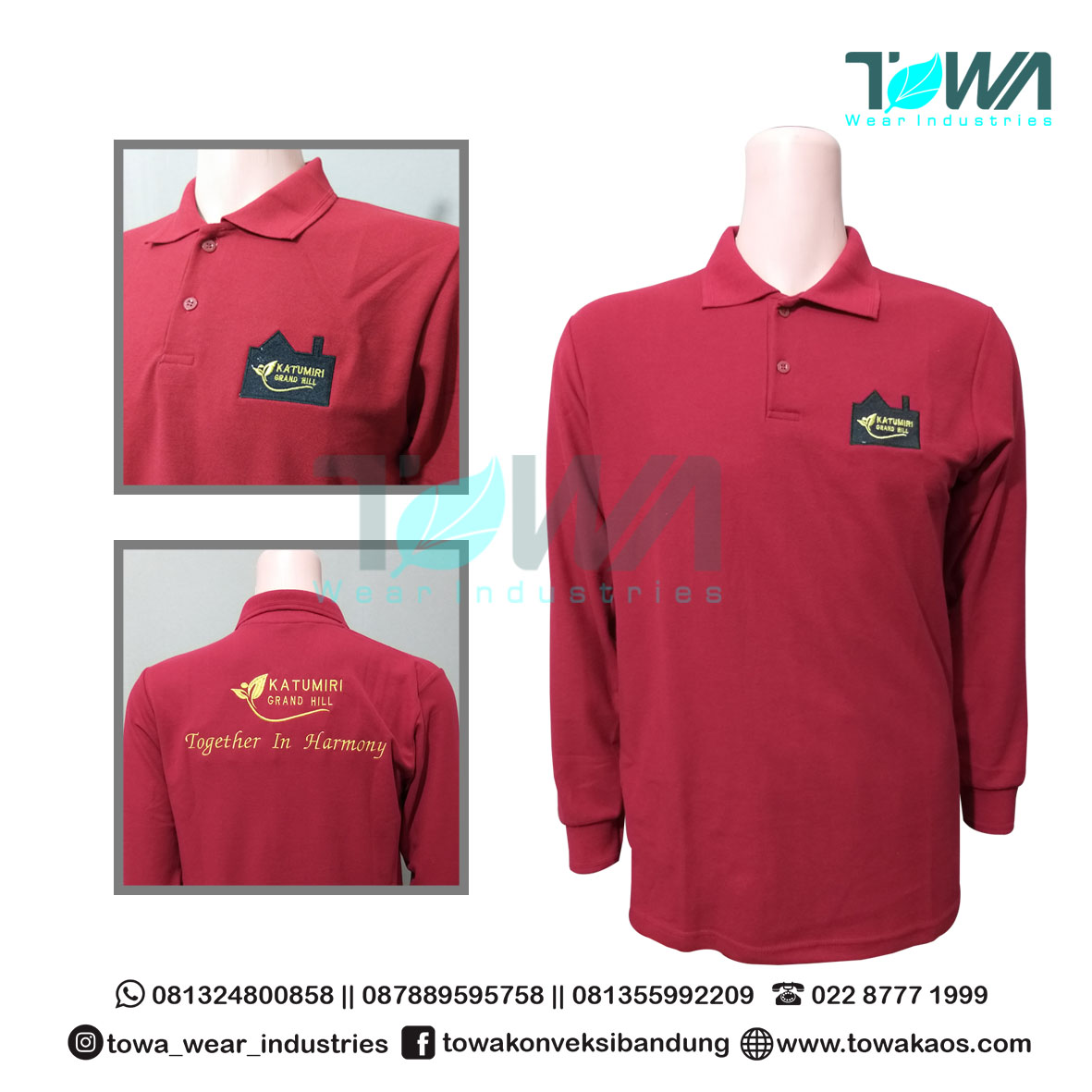Baju Kaos Kerah Baju Poloshirt Baju Event Katumiri Grandhill Panjang