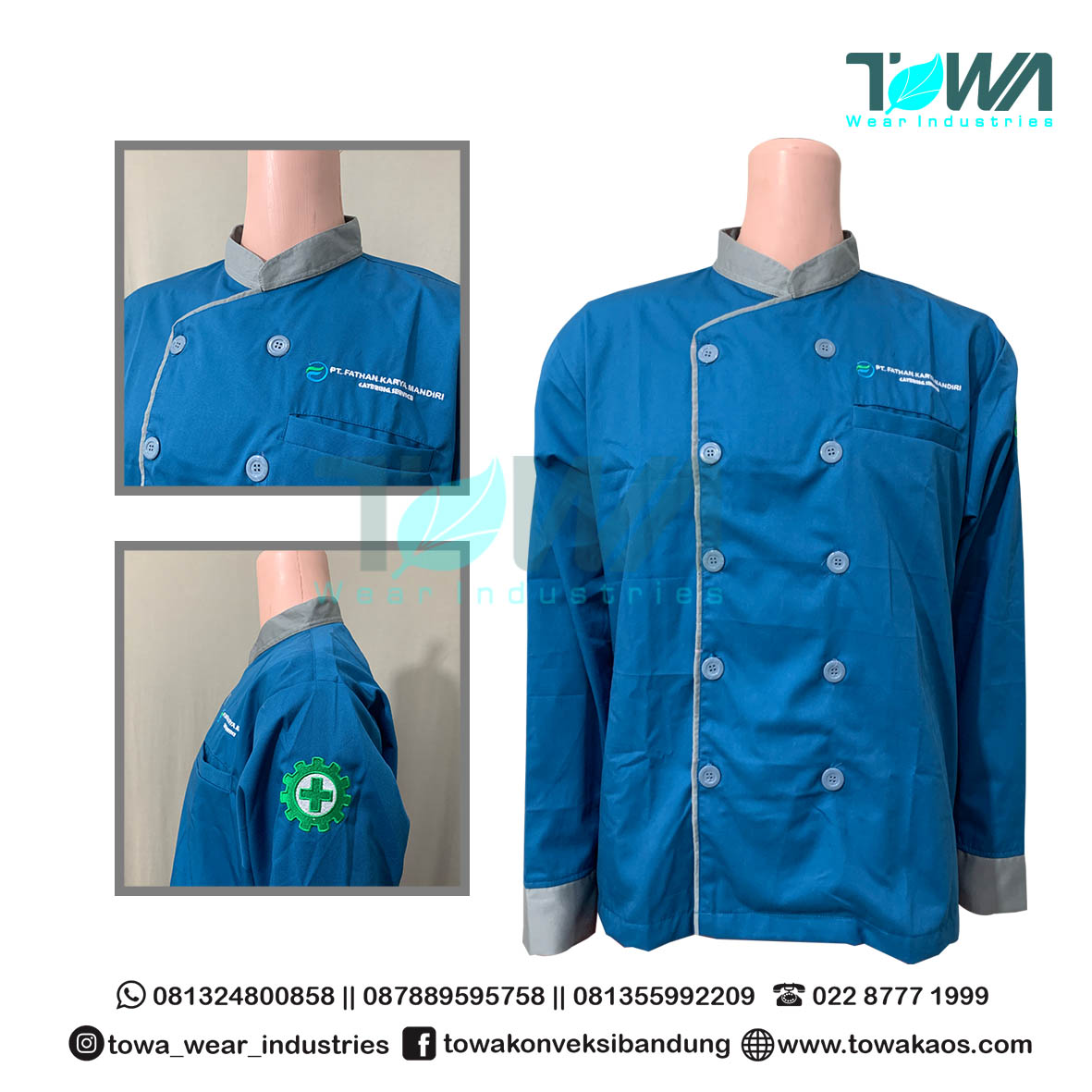 Baju Kemeja Baju Seragam Kerja PT. Fathan Karya Mandiri American Drill Tosca