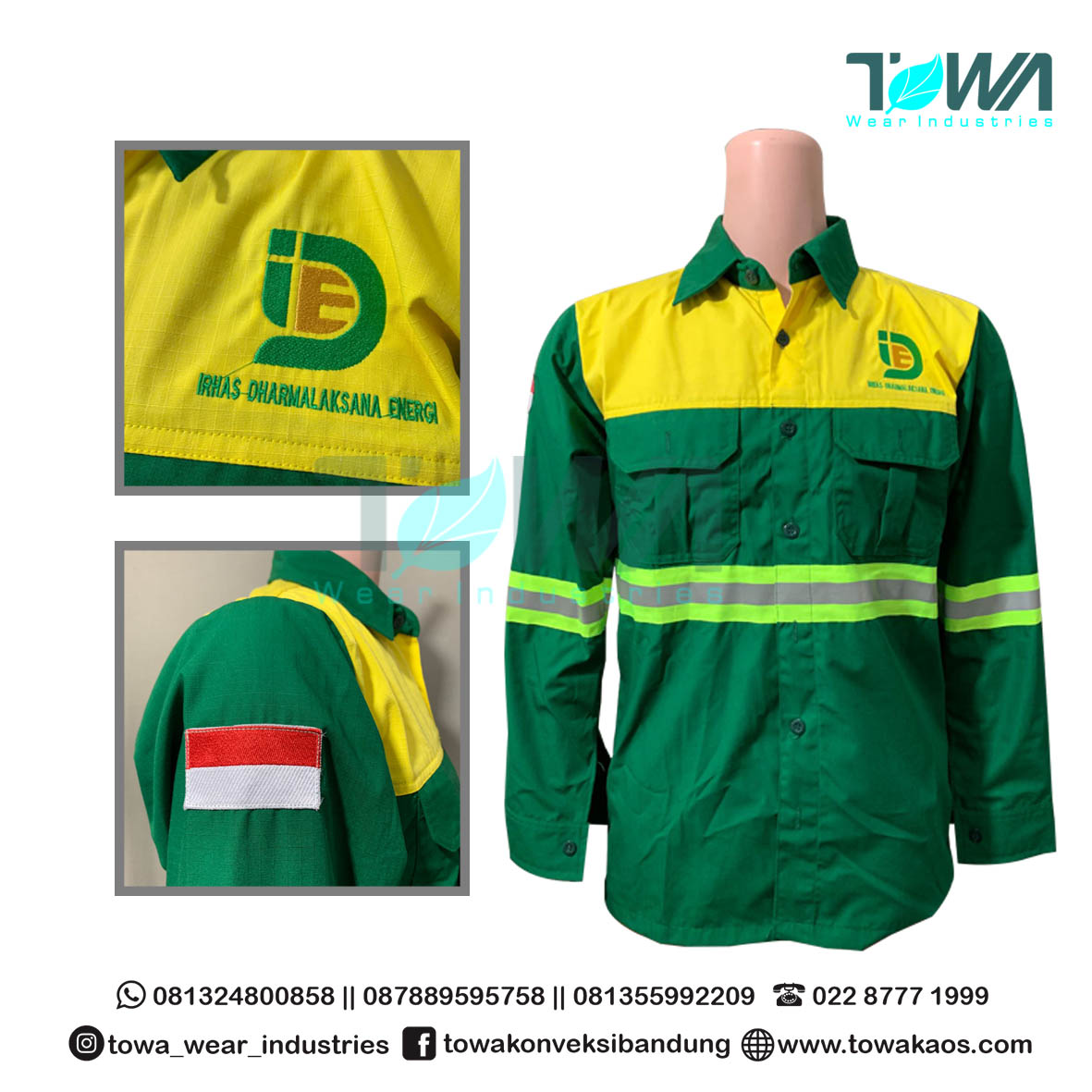Baju Kemeja Baju Seragam PT Irhas Bahan Ripstok