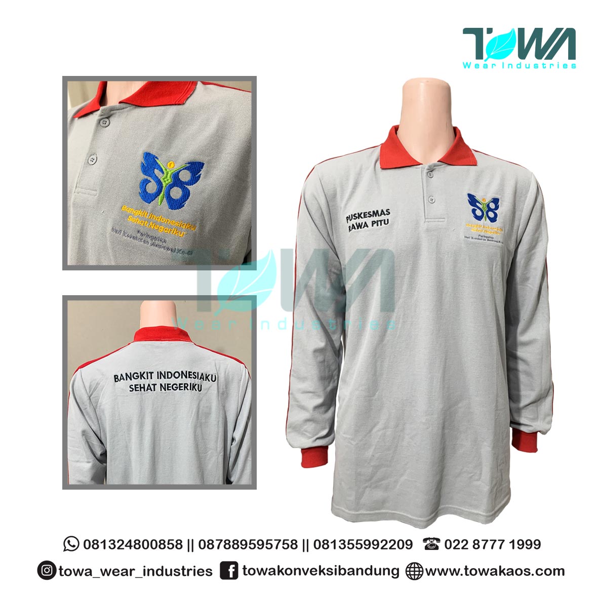 Poloshirt Baju Kaos Kerah Seragam Puskesmas Rawa Pitu HKN 2022