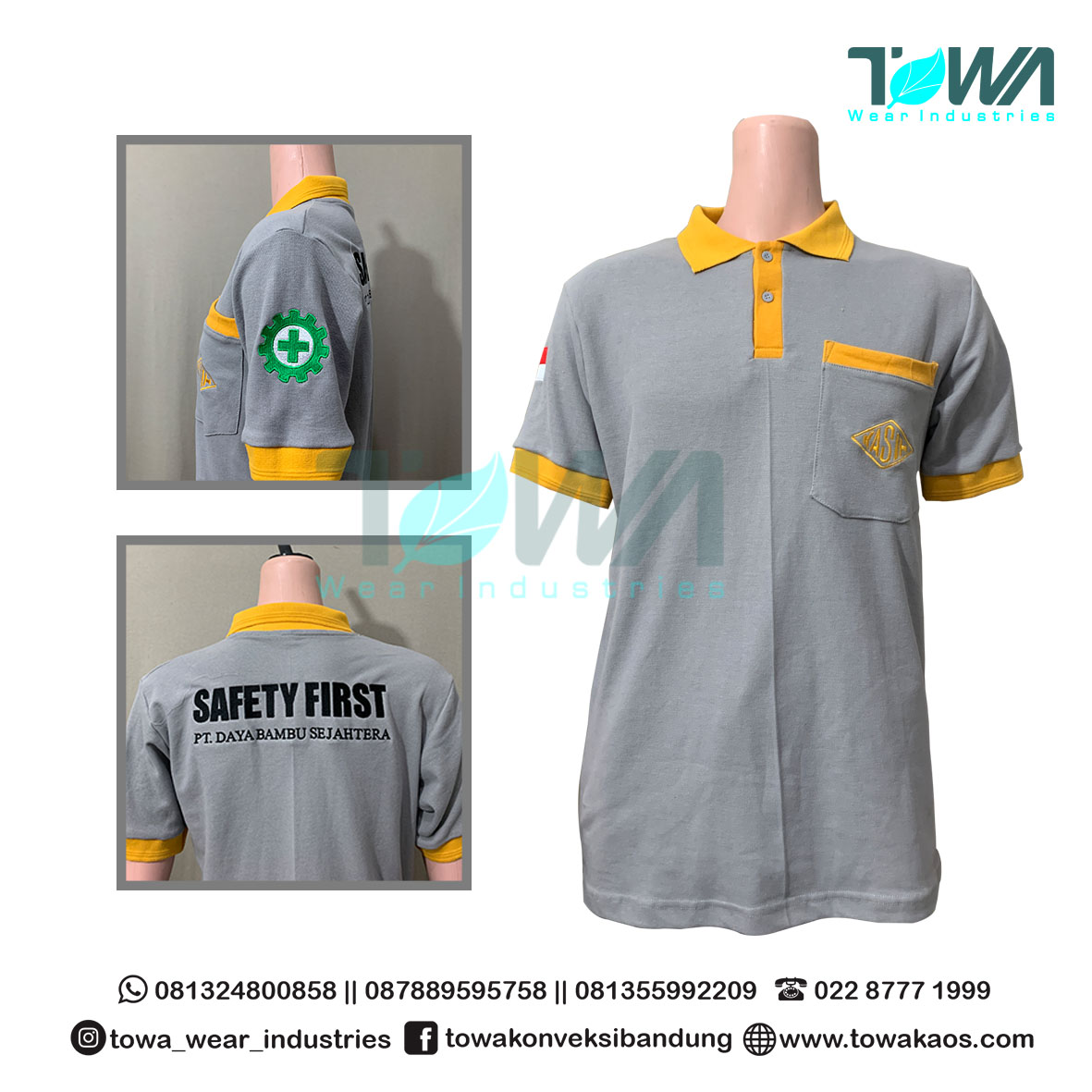 Poloshirt Kaos Kerah Pt. Daya Bambu Sejahtera Bahan Lacoste CVC
